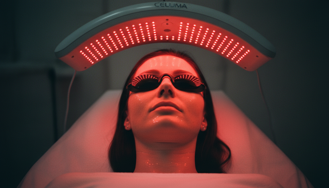 Red light therapy facial at Below Zero Spa